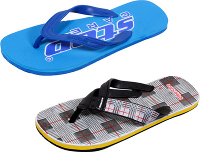 

Indistar Flip Flops, Blue::white check