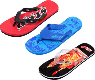 

Indistar Flip Flops, Red:red::printed blue