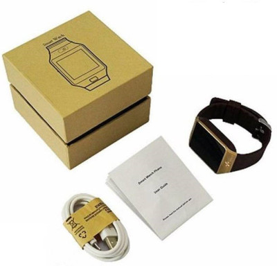 

Benison India ™ DZ09D Single SIM Mobile Phone Gold Multicolor Smartwatch(Brown Strap Free Size)