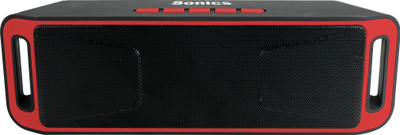 

Sonics SL-BS113 FM 10 W Portable Bluetooth Speaker(Red, Black, 2.1 Channel), Black;red