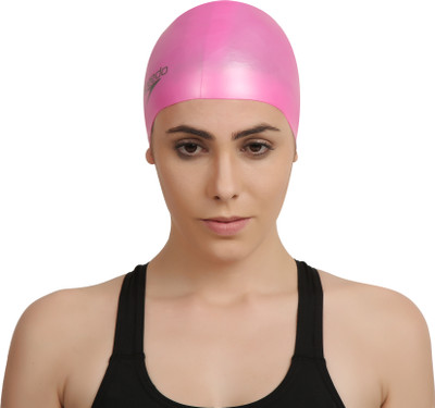 

Speedo Unisex-Adult Plain Moulded Silicone Swimming Cap(Pink, Pack of 1)