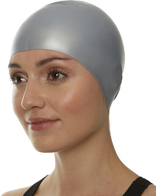 

Speedo Unisex-Adult Long Hair Swimming Cap(Silver, Pack of 1)