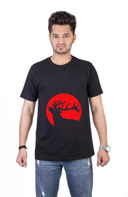 ADIMA Printed Men Round Neck Multicolor T-Shirt