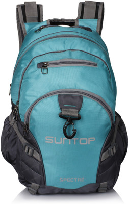 

Suntop Spectre (with Waterproof Raincover) 35 L Laptop Backpack(Grey), Turquoise & grey