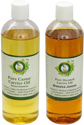 Flipkart - R V Essential Castor (100ml) and Mustard Carrier Oil (100ml)- 100% Pure & Natural Cold Pressed(200 ml)