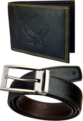 

DFashion Men Black Artificial Leather Belt, Black-01