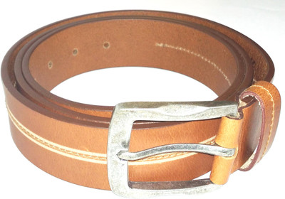 

Hommes & Femmes Men Party Brown Genuine Leather Belt