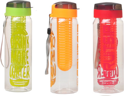 

Imago Detox Sport Fruit Sip Infuser 700 ml Water Bottles(Set of 3, Multicolor)