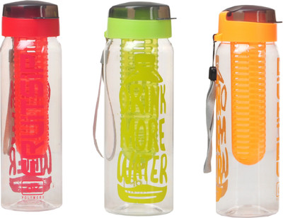 

Imago Detox Sport Fruit Sip Infuser 700 ml Water Bottles(Set of 3, Multicolor)