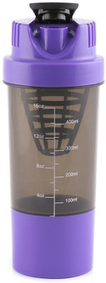 AMR Plastic GYM Shaker 600 ml Shaker(Pack of 1, Purple)
