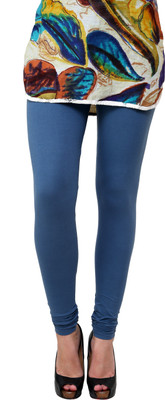 

Anekaant Legging(Blue, Solid, Smoke grey