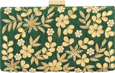 

D'oro Party Green Clutch