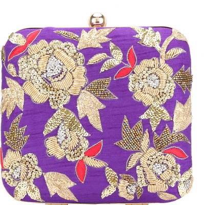 

D'oro Party Purple Clutch