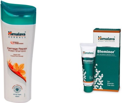 

Himalaya Herbal damage repair protein Shampoo (400 ml) with bleminor Anti-Blemish 30 ml(Set of 2)