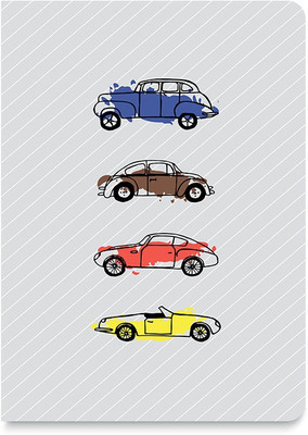 

inkFlap A5 Journal(FlapBook Premium Square Grid Notebook - Cars, Light Grey)