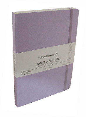 

Mypaperclip A5 Notebook(192 Checked Pages Limited Edition, Lilac)
