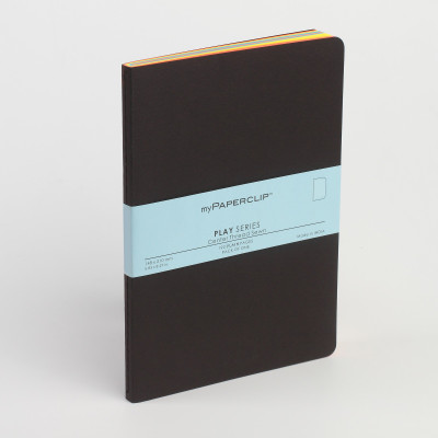 

Mypaperclip A5 Notebook(192 Plain Pages Play Series, Black)