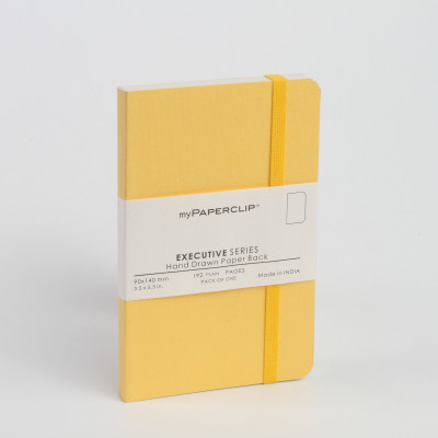 

Mypaperclip Pocket-size Notebook(196 Plain Pages Executive Series, Yellow)