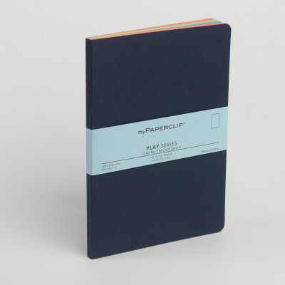 

Mypaperclip A5 Notebook(192 Plain Pages Play Series, Blue)