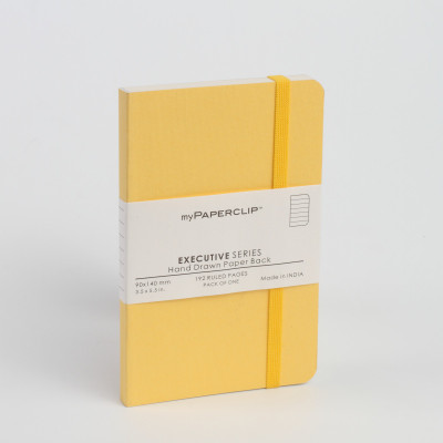 

Mypaperclip Pocket-size Notebook(192 Ruled Pages Executive Series, Yellow)