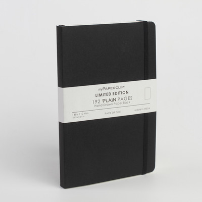 

Mypaperclip A5 Notebook(192 Plain Pages Limited Edition, Black)