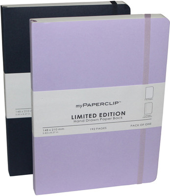 

Mypaperclip A5 Notebook(192 Plain Pages Executive Series, Imperial-Lilac, Pack of 2)