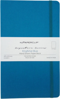 

Mypaperclip Regular Notebook(192 Dotted Pages Signature Series, Kingfisher Blue)