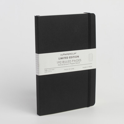 

Mypaperclip A5 Notebook(192 Ruled Pages Limited Edition, Black)
