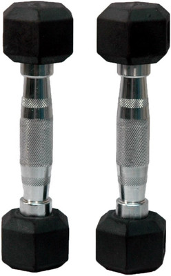 

Sportshour hex 2kg(1kg each) Fixed Weight Dumbbell(2 kg), Black
