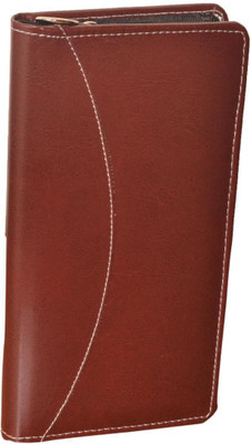 

kittu Synthetic cheque book holder(Set Of 1, Brown)