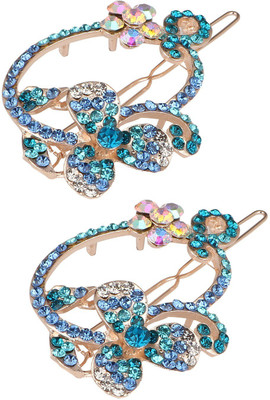

Pink Rose Princess Charm Hair Clip(Blue)