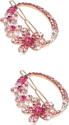 

Pink Rose Princess Charm Hair Clip(Pink)