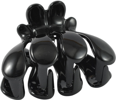 

Sarah Women Hair Clip Octopus Claw Hairpin Accessory Flower Shape Handle Curved Design by SARAH Hair Claw(Black)