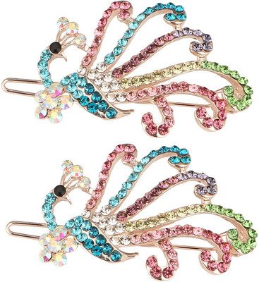 

Pink Rose Princess Charm Hair Clip(Multicolor)
