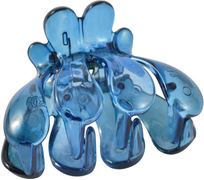 

Sarah Women Hair Clip Octopus Claw Hairpin Accessory Flower Shape Handle Curved Design by SARAH Hair Claw(Blue)