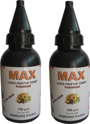 

Max Professional Extra Dark Laser Powder Pack of 2 Each 100ML Bottle For Samsung Printers Refill Single Color Ink Toner(Black)