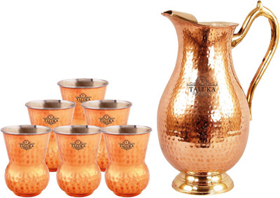 TALUKA T-CMUJ-CSDG6P Jug Glass Set(Copper)