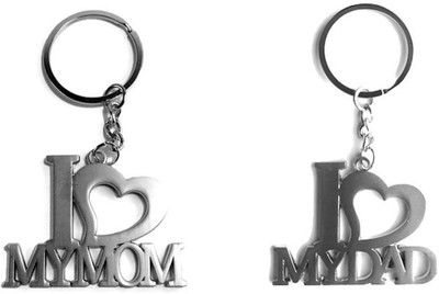 

Blue Aura Blue Aura i love mom & dad Premium metal keyring Key Chain
