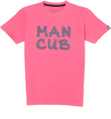 

Pepe Jeans Boys Graphic Print Cotton T Shirt(Pink, Pack of 1, Fuscia