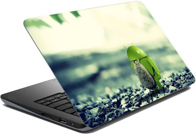 Onlinemart Sad Android Vinyl Laptop Decal 15.6