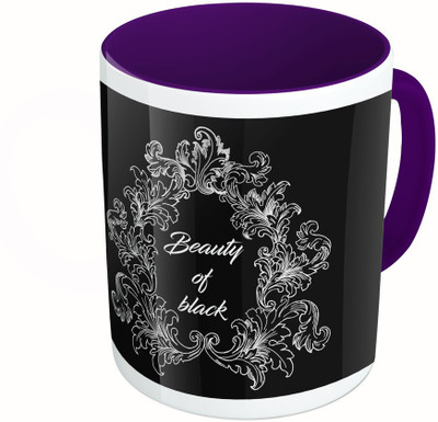 

MiiCreations Printed Two Tone Blue And White Beauty Of Blue Ceramic Mug(325 ml), Multicolor