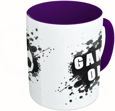 

MiiCreations Printed Two Tone Blue And White Game On Ceramic Mug(325 ml), Multicolor