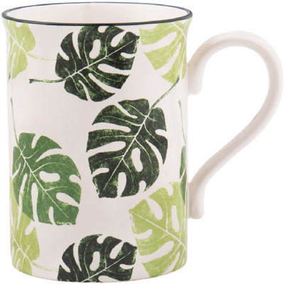 

Chumbak Tropical Green Ceramic Mug(300 ml), Multicolor