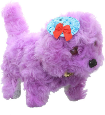 

ESIRKAR Walking Barking Tail Wagging Puppy Dog Wearing Cute Hat Kids Fun Toys(Purple)