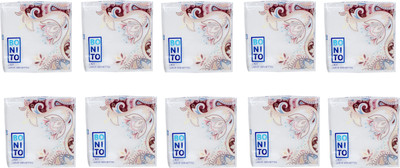 

Bonito Bonito Premium Large Cocktail Napkins and Tissue Paper (33x33 Cm): 50 Pulls Pack of 10 White Napkins(10 Sheets)