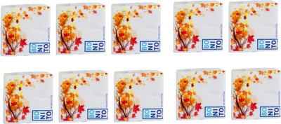 

Bonito Bonito Premium Cocktail Napkins and Tissue Paper (30x30 Cm): 100 Pulls Pack of 10 White Napkins(10 Sheets)