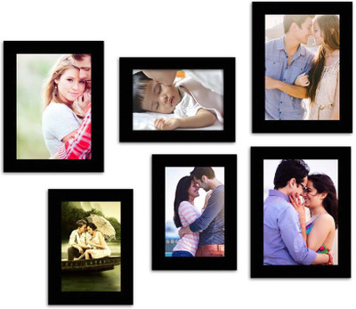 

MakeHomeHappy MDF Photo Frame(Black, 6 Photos)