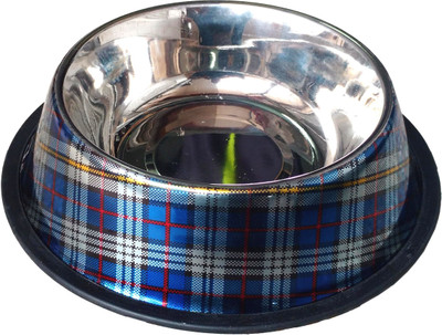 

Petshop7 Stainless Steel Anti Skid Medium - 700 ML Dog Food Round Stainless Steel Pet Bowl(700 ml Multicolor)