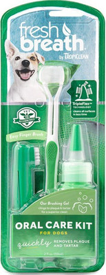 

Tropiclean Fresh Breath Plaque Remover Pet Oral Care Kit Mint Cologne(59 ml)