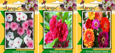 

Airex Vinca, Balsam, and Zinnia Mixed Seed(20 per packet)